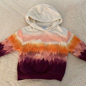 Old Navy 3T Pullover Hoodie with Sunset Forest